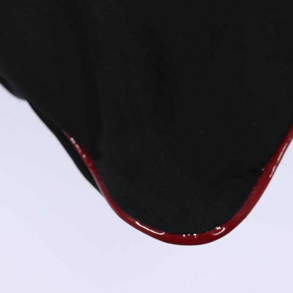 PRADA Tote Bag Nylon Velour Black Red Silver Auth 85714 - Picture 15 of 16